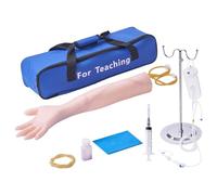 VEVOR Brazo de entrenamiento de infusión de PVC, brazo de entrenamiento de alta simulación con bolsa de transporte, brazo de práctica de venopunción, ayuda para estudiantes y enfermeras