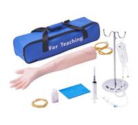VEVOR Brazo de entrenamiento de infusión de PVC, brazo de entrenamiento de alta simulación con bolsa de transporte, brazo de práctica de venopunción, ayuda para estudiantes y enfermeras
