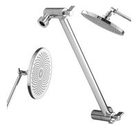 VEVOR Brazo de extensiσn para cabezal de ducha, extensor de brazo de ducha de latσn de 11 pulgadas con altura de αngulo ajustable flexible, acaba