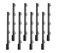 VEVOR Brazo de Extensión de Alambre de Púas, 8 Paquetes Extensores de Postes de Cerca de 60,5 cm, Extensor de Columna Cuadrada de Cerca de Acero Resistente para Evitar que Las Mascotas Salten