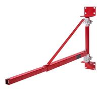 VEVOR Brazo de Soporte de Polipasto Eléctrico, Capacidad de Carga Máxima de 600 kg, con Poste, Marco de Polipasto de Acero, Brazo de Elevación de Andamio Giratorio de 180°, para Taller, Garaje