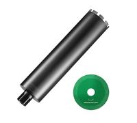 VEVOR Broca de diamante para ladrillos de hormigón, taladro de núcleo de diamante húmedo de 108 mm, profundidad de perforación de 355 mm, taladro de núcleo de hormigón con hoja de sierra, rosca hembra