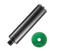 VEVOR Broca de diamante para ladrillos de hormigón, taladro de núcleo de diamante húmedo de 108 mm, profundidad de perforación de 355 mm, taladro de núcleo de hormigón con hoja de sierra, rosca hembra