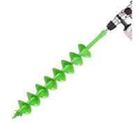 VEVOR Broca Helicoidal para Plantar Ø 100 x 790 mm Compatible con Taladros de 20 mm de Diámetro Interior, Herramienta para Plantar Bulbos, Accesorios para Perforar Postes y Cercas de Jardín, Verde