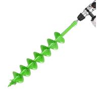 VEVOR Broca Helicoidal para Plantar Ø 120 × 790 mm Compatible con Taladros de 20 mm de Diámetro Interior, Herramienta para Plantar Bulbos, Accesorios para Perforar Postes y Cercas de Jardín, Verde