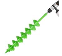 VEVOR Broca Helicoidal para Plantar Ø 120 × 790 mm Compatible con Taladros de 20 mm de Diámetro Interior, Herramienta para Plantar Bulbos, Accesorios para Perforar Postes y Cercas de Jardín, Verde