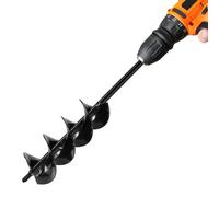 VEVOR Brocas de Barrena para Plantar Bulbos 80 x 420 mm Broca Helicoidal para Taladros Herramienta Robusta para Perforar Agujeros en Jardines, Excavar Postes y Cercas, Construcción de Acero, Negro