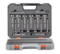 VEVOR Brocas Forstner 16 PCS Juego de Brocas Perfiladoras 1/4" a 1-5/8" Longitud 60 mm Brocas Forstner de Acero al Carbono HRC48-51 Accesorio para Taladrar en Madera Dura Contrachapada Carpintería