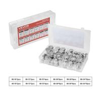 VEVOR BSPP Accesorios Hidráulicos, Kit de Tapón y Tapa Hidráulica con Rosca de Precisión, de Alta Resistencia de Acero Galvanizado, Tamaños de Tablero 04/06/08/10/12/16, 290 x 170 x 60 mm, 64 uds