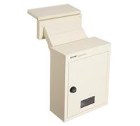 VEVOR Buzón para Vallas de Acero 320 x 158 x 430 mm Buzón Empotrado con Bloqueo de Código Buzón para Paredes y Muros de Vallas 70 a 200 mm Buzón Beige Resistente a la Lluvia para Hogar Oficina