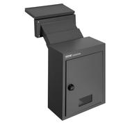 VEVOR Buzón para Vallas de Acero 320 x 158 x 430 mm Buzón Empotrado con Bloqueo de Código Buzón para Paredes y Muros de Vallas 70 a 200 mm Buzón Negro Resistente a la Lluvia para Hogar Oficina