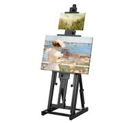VEVOR Caballete con Estructura en H Capacidad para Lienzos de Hasta 195,58 cm, Caballete Ajustable de Madera de Haya con Ruedas y Bandeja de Almacenamiento Grande Carga de 10 kg para Pintura Artística