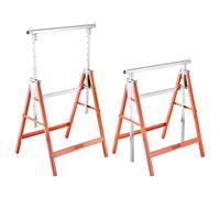 VEVOR Caballete de Sierra Estilo Viga, Carga de 199,6 kg, 2 Piezas Caballetes Plegables de Altura Ajustable con Patas Resistentes y Almohadillas Antideslizantes para Carpinteros y Contratistas