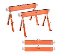 VEVOR Caballete de Sierra Estilo Viga, Carga de 816,5 kg, 2 Piezas Caballetes Plegables de Altura Ajustable con Patas Resistentes y Almohadillas Antideslizantes para Carpinteros y Contratistas