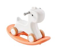 VEVOR Caballo Balancín 3 en 1 para Niños de 1 a 3 Años, Caballo Balancín para Bebé con Tabla de Equilibrio Desmontable y 4 Ruedas Lisas, Soporta hasta 36 kg de Material HDPE, Balanceo de 40°, Rojo