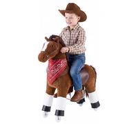 VEVOR Caballo de Juguete para Niños, Pony de Montar con Ruedas y Pedales, Caballito Infantil con Sonido, Estructura de Metal, Uso Interior y Exterior, Carga hasta 80 kg, para Niños Mayores de 6 Años