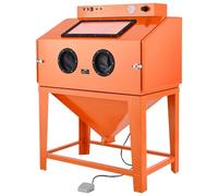 VEVOR Cabina de Arenado 435 L, de Acero Resistente, con Tolva de Abrasivo 117 L, Dos Pistolas de Arenado y Colector de Polvo de 1.6 HP para Acabado Superficial de Piezas y Eliminación de Óxido