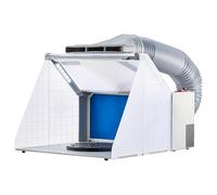 VEVOR Cabina de Pintura con Aerógrafo Portátil con Luces LED, Blanco