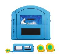 VEVOR Cabina de Pintura Hinchable 6 x 3 x 2,5 m Sopladores de 550 W y 750 W, Cabina de Pulverización Portátil con Sistema de Filtración, Bolsa de Almacenamiento, Pinturas para Motos Muebles, Azul