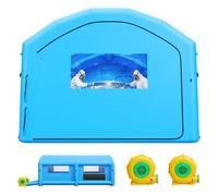 VEVOR Cabina de Pintura Hinchable 7 x 4 x 2,75 m Carpa de Pintura Portátil, 2 Sopladores 550 W y 750 W, Sistema de Ventilación, Bolsa de Almacenamiento, Tela Oxford, para Coches Camiones Muebles, Azul
