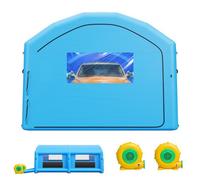 VEVOR Cabina de Pintura Hinchable 8 x 4,5 x 3 m Cabina de Pulverización, para Coches Camiones SUVs, Sistema de Filtración, Doble Soplador de 750 W y 950 W, Portátil con Bolsa de Almacenamiento, Azul