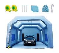 VEVOR Cabina de Pintura Inflable 10 x 6 x 4 m Carpa Hinchable de Pintura de Coches en Oxford 210D con Sistema de Filtración 2 Sopladores 950W + 1100W Estación de Trabajo de Pintura Taller de Garaje