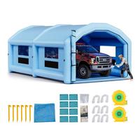 VEVOR Cabina de Pintura Inflable 10 x 6 x 4 m, con 2 Sopladores y Sistema de Filtro de Aire, Tienda de Pintura de Techo Redondo, para Pintar Bicicletas, Motocicletas, Chapa Metálica Automotriz