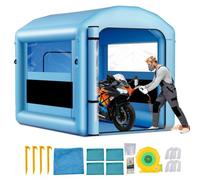 VEVOR Cabina de Pintura Inflable 3 x 2,5 x 2,5 m, con Soplador y Sistema de Filtro de Aire, Tienda de Pintura de Techo Redondo, para Pintar Bicicletas, Motocicletas, Chapa Metálica Automotriz