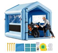 VEVOR Cabina de Pintura Inflable 3 x 2,5 x 2,5 m, con Soplador y Sistema de Filtro de Aire, Tienda de Pintura de Techo Triangular, para Pintar Bicicletas, Motocicletas, Chapa Metálica Automotriz