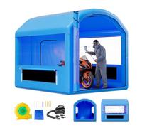 VEVOR Cabina de Pintura Inflable 3 x 2,5 x 2,5 m, Tienda de Pintura con Soplador y Sistema de Filtro de Aire, Techo Redondo, para Pintar Bicicletas, Motocicletas, Chapa Metálica Automotriz, Azul