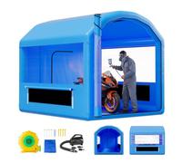 VEVOR Cabina de Pintura Inflable 3 x 2,6 x 2,6 m, Tienda de Pintura con Soplador y Sistema de Filtro de Aire, Techo Redondo, para Pintar Bicicletas, Motocicletas, Chapa Metálica Automotriz, Azul