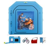 VEVOR Cabina de Pintura Inflable 4 x 2,5 x 2,5 m Cabina Hinchable Portátil, con Espacio de Herramientas Sistema de Filtración Doble Soplador de Ventilación, Pinturas para Motos Bicis Muebles, Azul