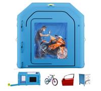 VEVOR Cabina de Pintura Inflable 4 x 2,5 x 2,5 m Cabina Hinchable Portátil, con Espacio de Herramientas Sistema de Filtración Doble Soplador de Ventilación, Pinturas para Motos Bicis Muebles, Azul