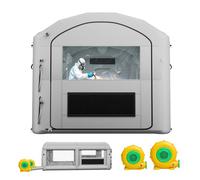 VEVOR Cabina de Pintura Inflable 6 x 3 x 2,5 m Carpa Pulverización Portátil, con 2 Sopladores de 550 W y 750 W Sistema de Ventilación Bolsa de Almacenamiento, Pinturas para ATVs Motos Muebles, Gris