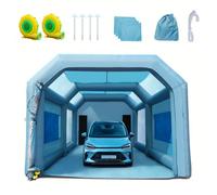 VEVOR Cabina de Pintura Inflable 7 x 4 x 2,75 m Carpa Hinchable de Pintura de Coches en Oxford 210D con Sistema de Filtración 2 Sopladores 480W + 750W Estación de Trabajo de Pintura Taller de Garaje