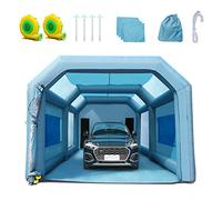 VEVOR Cabina de Pintura Inflable 8 x 4,5 x 3,3 m Carpa Hinchable de Pintura de Coches en Oxford 210D con Sistema de Filtración 2 Sopladores 960W + 750W Estación de Trabajo de Pintura Taller de Garaje