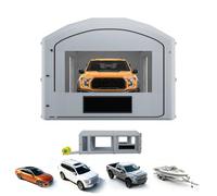 VEVOR Cabina de Pintura Inflable 9 x 4,8 x 3,6 m con Área para Herramientas, Cabina de Pulverización Hinchable con 2 Sopladores 750 W + 950 W y Sistema de Filtración, Pintura para Coches, Color Gris
