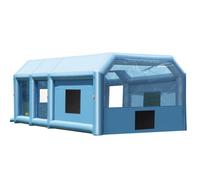 VEVOR Cabina de Pintura Inflable de 10 x 6,4 x 4,5 m con Potentes Sopladores de 1100 W+750 W y Sistema de Filtro de Aire, Cabina de Pintura Portátil para Camiones, Furgonetas y Maquinaria Grande