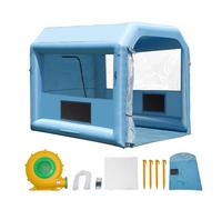 VEVOR Cabina de Pintura Inflable de 3 x 2,5 x 2,5 m con Potente Soplador de 550 W y Sistema de Filtro de Aire, Cabina de Pintura Portátil para Motocicleta, Bicicleta, Pintura de Muebles Pequeños