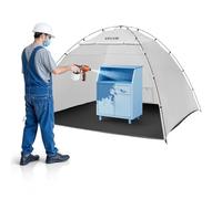 VEVOR Cabina de Pintura Portátil, Área de Trabajo 295 x 292 x 202 cm, Impermeable, Tela Oxford 210D, con Suelo Integrado y Puerta Enrollable para Armarios, Sillas y Mesas, para Proyectos Fluidos