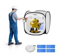 VEVOR Cabina de Pintura Portátil, Área de Trabajo de 40,5 x 40,5 x 43 cm, Carpa Emergente para Pintar con Aerosol, Impermeable, para Maquetas Pequeñas, Esculturas, Jarrones y Marcos de Fotos