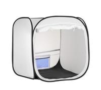 VEVOR Cabina de Pintura Portátil, Área de Trabajo de 72 x 72,5 x 5 cm, Carpa Emergente para Pintar con Aerosol, para Maquetas, Esculturas, Jarrones y Marcos de Fotos, 760 x 770 x 780 mm, Blanco