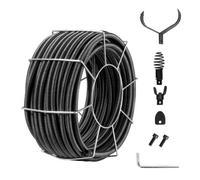 VEVOR Cable de Limpieza de Drenaje de Acero de Núcleo Sólido de Alcantarillado de Núcleo Interno Profesional con 4 Cortadores para Tuberías de 100-200 mm, para Fregadero, Drenaje de Piso, Inodoro