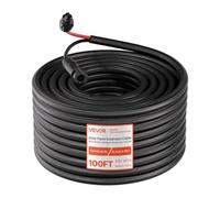 VEVOR Cable Solar 6 mm², Cable de Extensión para Paneles Solares 30,48 m, con Conectores MC4 Hembra y Macho en Ambos Extremos, IP67 Impermeable, para Instalación PV en Techo Caravanas, Rojo y Negro