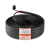 VEVOR Cable Solar 6 mm², Cable de Extensión para Paneles Solares 9,14 m, con Conectores MC4 Hembra y Macho en Ambos Extremos, IP67 Impermeable, para Instalación Exterior de Fotovoltaicos, Rojo y Negro