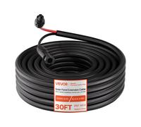 VEVOR Cable Solar 6 mm², Cable de Extensión para Paneles Solares 9,14 m, con Conectores MC4 Hembra y Macho en Ambos Extremos, IP67 Impermeable, para Instalación Exterior de Fotovoltaicos, Rojo y Negro