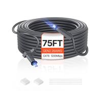 VEVOR Cable Starlink Gen 2, Núcleo de Cobre de 26 AWG / 0.15 mm² Cable de Extensión 22,86 m