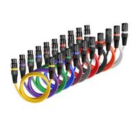 VEVOR Cable XLR 2 m, con Conector Macho a Hembra Balanceado para Micrófono y Altavoz DMX, 3 Pines Chapado en Oro para Iluminación de Escenario, Micrófonos, Amplificadores y Mezcladores, 10 uds