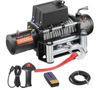 VEVOR Cabrestante Eléctrico 12 V CC, Capacidad de Carga de 5400 kg, Cabrestante para Camión con Cable de Acero de 9,1 mm x 26 m, para Remolcar SUV, Jeeps, Remolques, Barcos, Vehículos Todoterreno