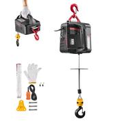 VEVOR Cabrestante Eléctrico 2 en 1, Capacidad de 500 kg, 1500 W, Altura de Elevación de 7,6 m, Velocidad de 5 m/min con Control Manual y Remoto por Cable, para Fábricas, Almacenes y Talleres